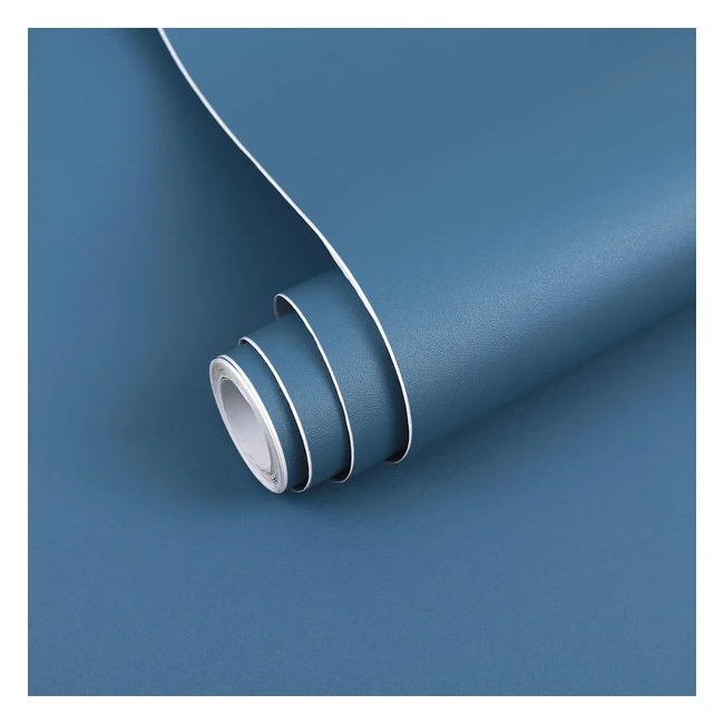 Light Blue Self Adhesive Paper 40x300cm - Peel and Stick Wallpaper Vinyl Film - Waterproof, Durable, Removable - Ideal for Wardrobes, Drawers, Doors - DIY Furniture Stickers