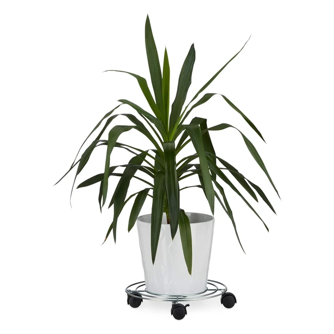 Carrello Portavasi Relaxdays 10020715 - HLP 6x32x32 cm - Argento