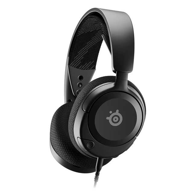 Casque de jeu SteelSeries Arctis Nova 1 - Son spatial 360° - Micro antibruit - PC PS5 PS4 Switch Xbox - Noir