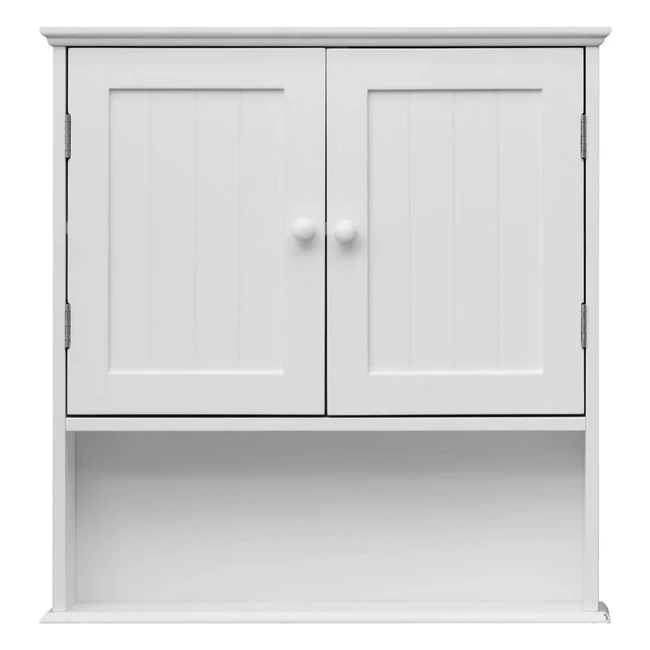 Rebecca Mobili RE6679 Badezimmerschrank MDF Wei 2 Tren 1 Fach Hngend Make-