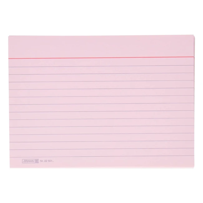 Fontana 102260120 - Schedato Scheda A6 a Righe 100 pcs - Rouge