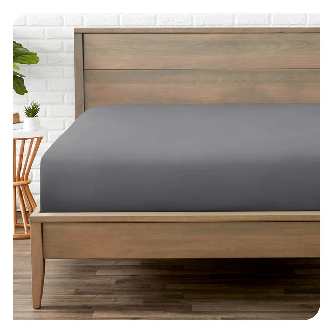 Draphousse Microfibre Premium 1800 Ultra Doux | Poche Profonde 90x200 | Gris Foncé