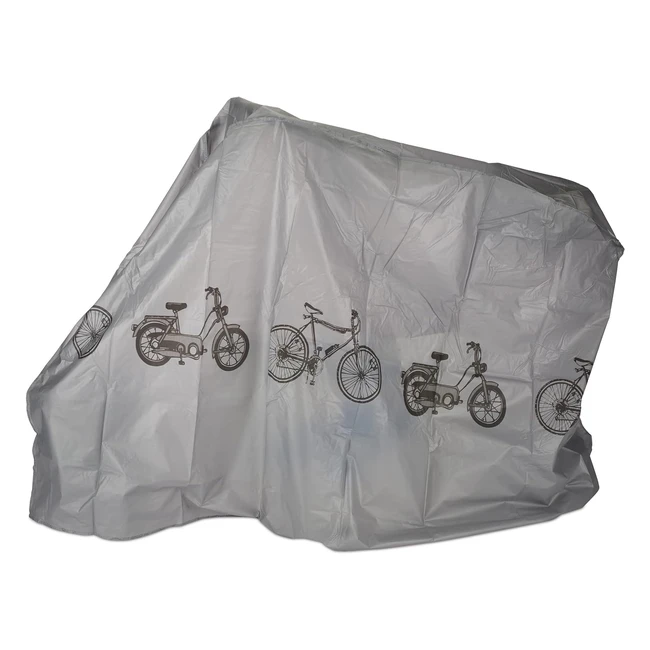 Cubierta para bicicleta Relaxdays, resistente y protectora, 200 x 115 cm, color negro/gris