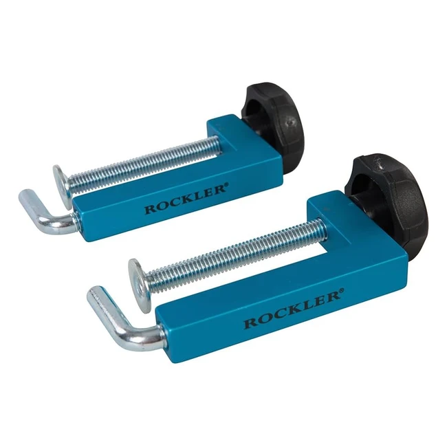 Serre-joints universels Rockler 433225 - Lot de 2 - Guide bleu - Ouverture 124mm à 146mm