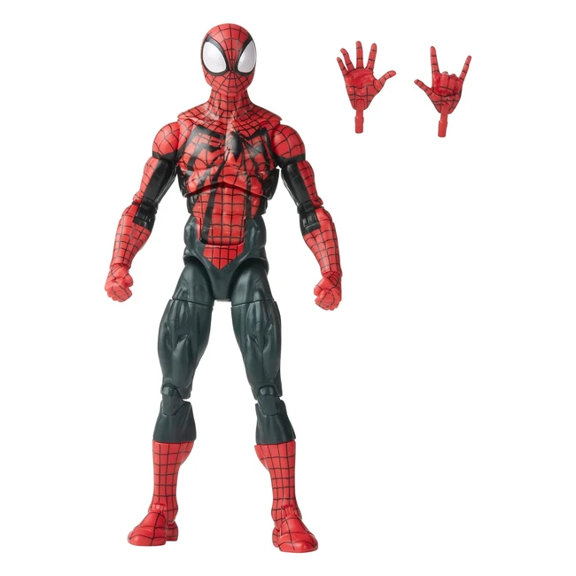 Hasbro Marvel Legends Ben Reilly Spiderman Action Figure - Collectible 6 Inch - Web-Slinging Suit - Premium Design