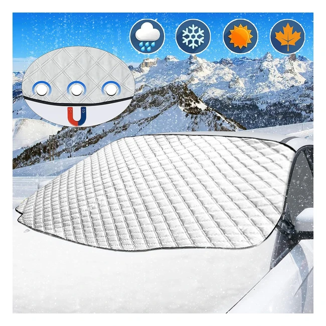 Copertura Parabrezza Auto Magnetica - Protezione Antighiaccio e Antigelo - 193x126cm