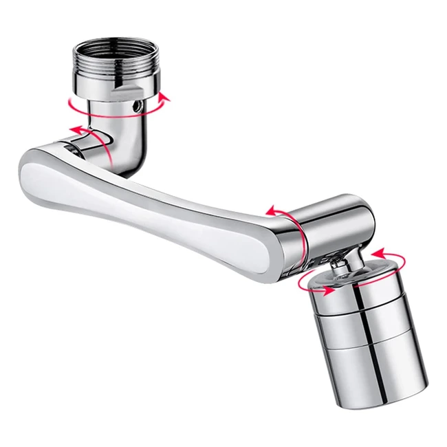 Aeratore Rubinetto Lavello Cucina 1440° Testina Spruzzatore Girevole Filtro Antispruzzo - Risparmio Idrico