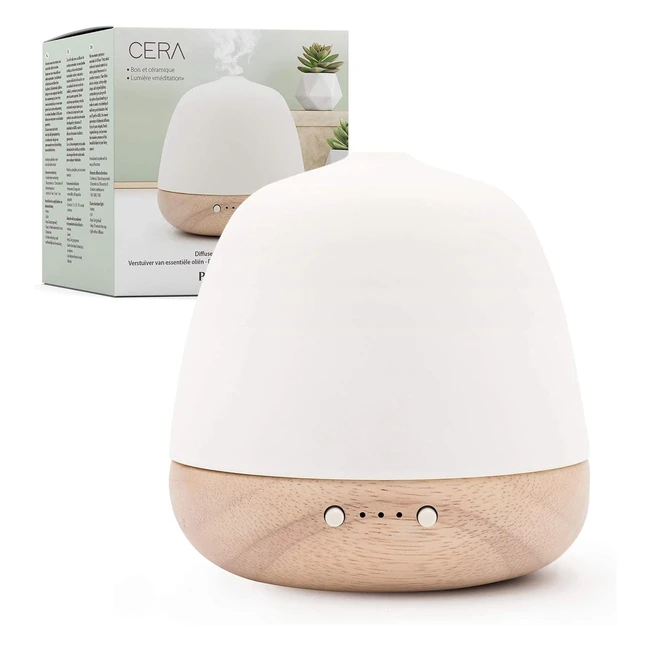 Difusor de Aceites Esenciales Pranarm - Madera/Cerámica