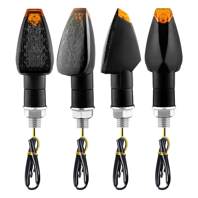 Intermitentes Moto Homologados - Luces LED para Motocicleta - 4 Piezas E50 - 12/24V