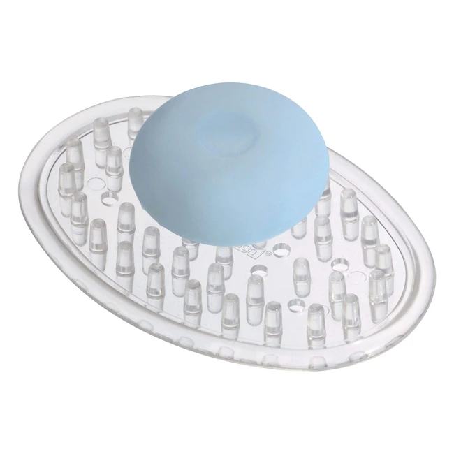 Porte-savon ovale en plastique iDesign - Support savon pratique et esthtique -