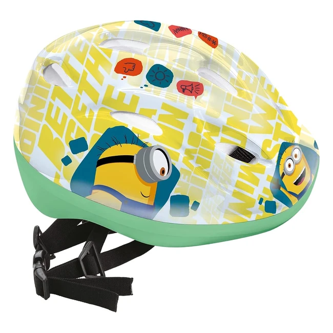 Casco Bici per Bambini Minions 28144 - Bianco 52-56 cm - Protezione e Comfort