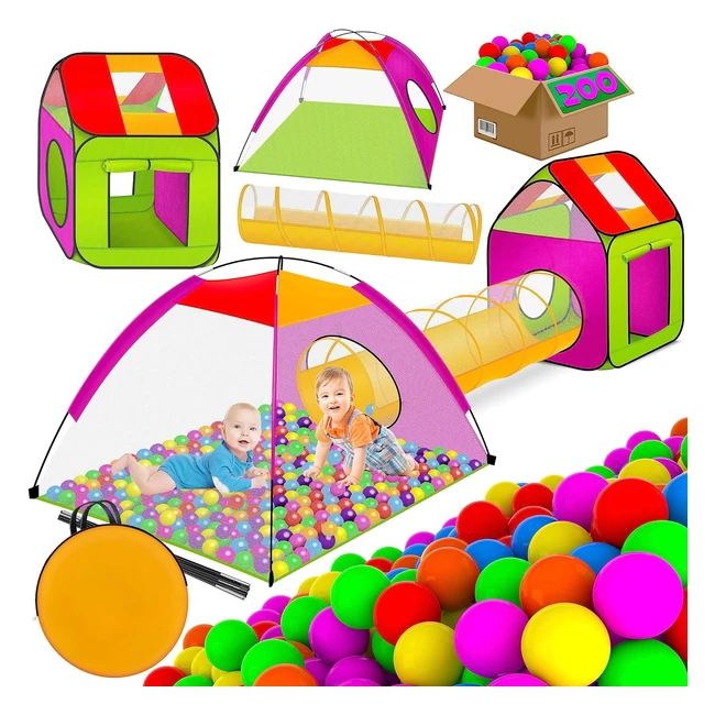 Kidiz Spielzelt Spielhaus Babyzelt 200 Blle Bllebad Kinderzelt ideal fr Zu
