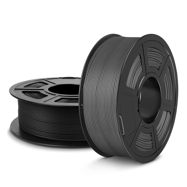 Filamento PLA Matte Sunlu 1.75mm - Neatly Wound - Fácil de Usar - 2kg - Negro/Gris