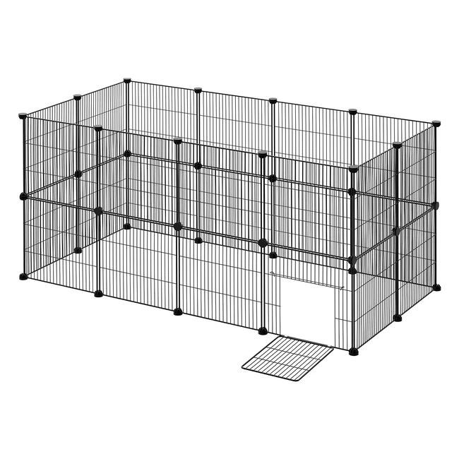 Kesser XXL Metallgitter Außengehege für Kaninchen, inkl. Tür, Kleintiergehege, Meerschweinchen Außengehege, Freigehege, Kaninchenstall für Innen- und Außenbereich