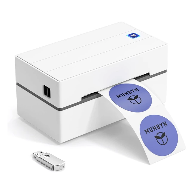 Impresora térmica USB P130 - Munbyn - Ideal para paquetes de hogar y pequeñas empresas - Compatible con Mac Windows UPS y DHL