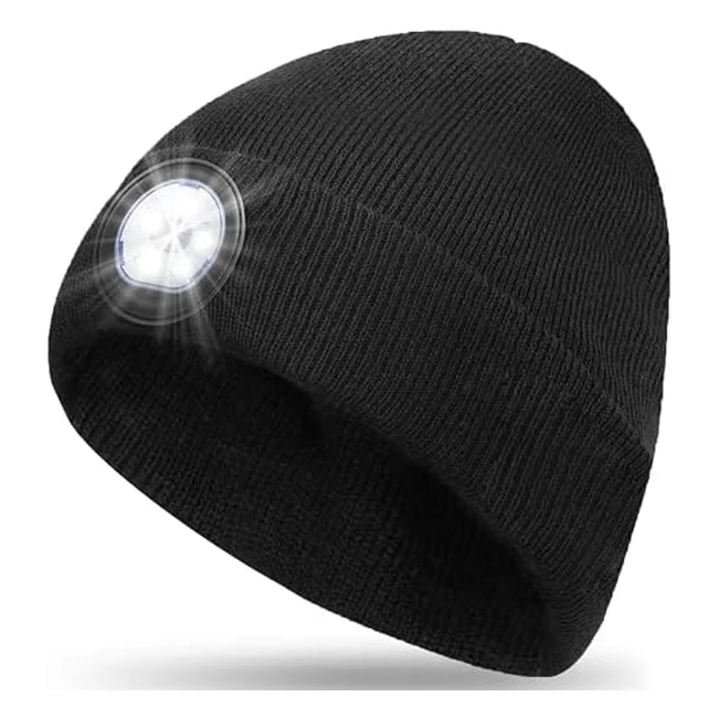 Gorro con Luz LED - Regalos Originales para Hombre y Mujer - Referencia: PASTACO - Ideal para Navidad, Correr, Caza, Camping y más