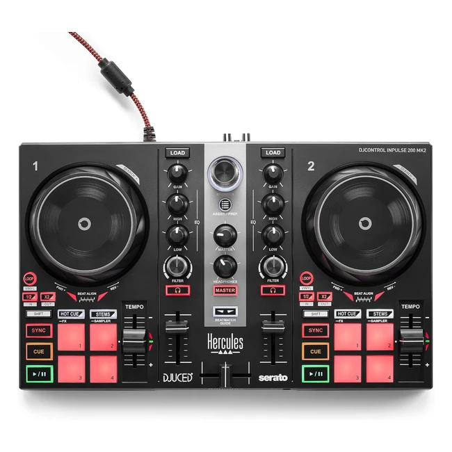 Hercules DJControl Inpulse 200 MK2 - DJ-Controller zum Erlernen des Mixens