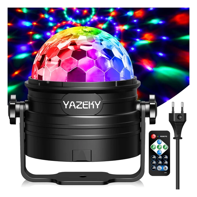 Boule Disco Yazeky - Jeux de Lumière pour Soirée - Lampe de Scène 7 Couleurs avec Télécommande