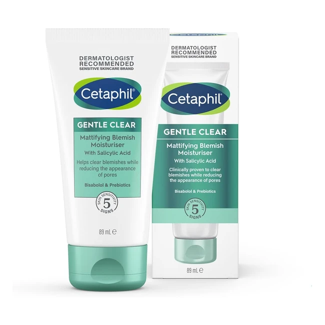 Cetaphil Gentle Clear Mattifying Blemish Face Moisturiser 89ml - Hydrates Skin, Clears Breakouts