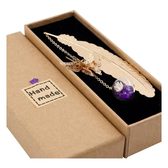 Toirxarn Metal Feather Bookmark Butterfly Book Markers - Unique Gifts for Her - Ideal for Birthday Christmas - Creative Reading Accessories