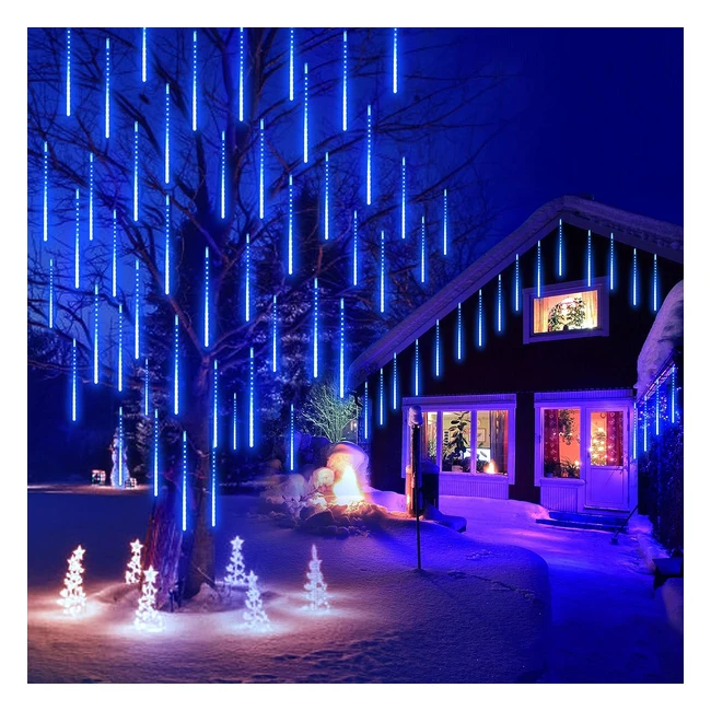 Guirnalda Luces Exterior EEIEER 50cm 540LED Meteoros Lluvia Luces LED - ¡Iluminación navideña impresionante!