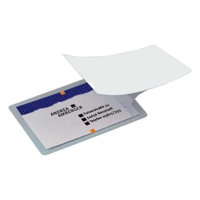 Lot de 100 pochettes pour cartes de visite plastification froid Sigel VZ215 - 85x55 cm