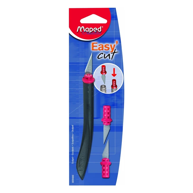 Maped Escalpelo de Oficina con Cuchilla Integrada - Incluye 3 Recambios