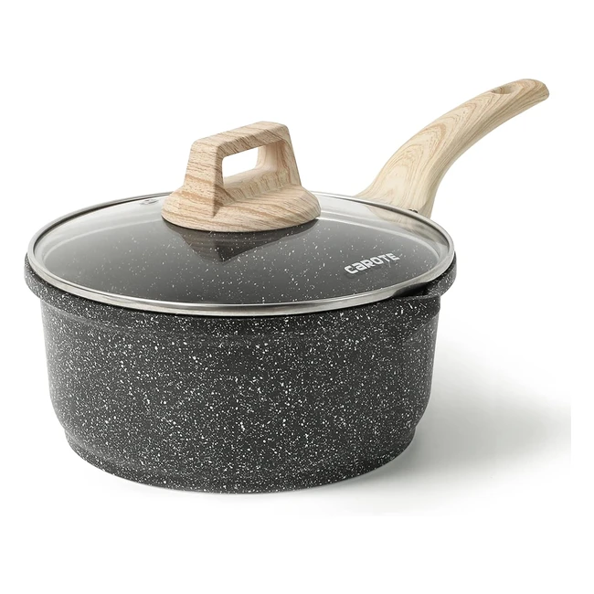 Carote Saucepan with Lid - Nonstick Milk Pan for Induction, Gas, and Electric Hobs - 18cm