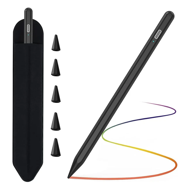 TQQ Stylus Pen for Apple iPad 2018-2023 - High Precision Tilt Detection Compat
