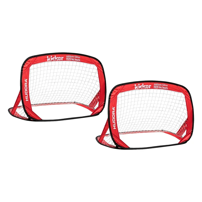 Porte da calcio pieghevoli e portatili Hudora, set di 2, per bambini e adulti