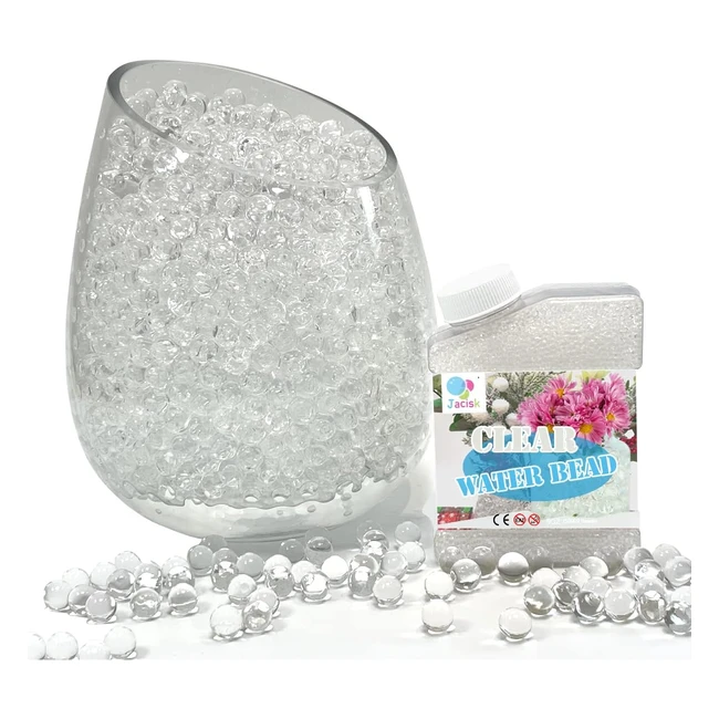 Jacisk Clear Water Beads - 50000 Pcs - Vase Filler Beads - Wedding Centerpiece -