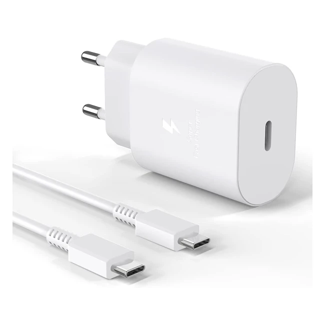 Cargador 25W USB-C Carga Rápida Samsung Galaxy A54 5G A53 A34 - ¡Carga tu teléfono en minutos!