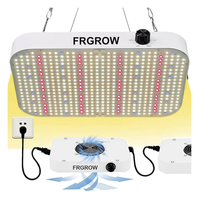 FRGROW LED Grow Light 1000W Dimmable - High Yield Full Spectrum Quiet Function