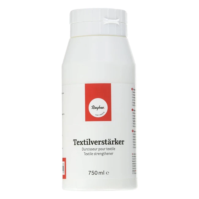 Rayher Indurente per Tessuti 750 ml - Base d'Acqua Trasparente - Indurisce Tessuti, Cuoio, Carta - 34509000