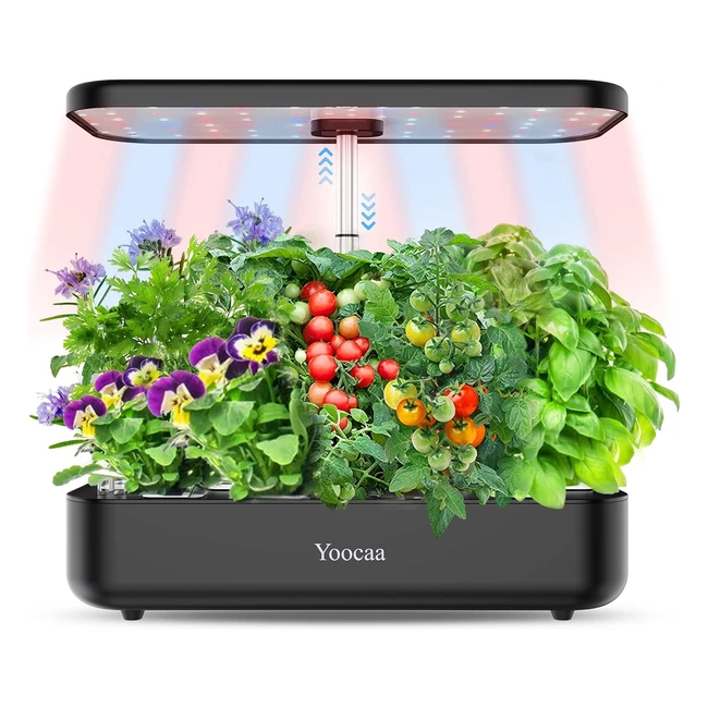 Yoocaa 12 Hydroponics Growing System 194 - Adjustable Herb Garden with LED - Gar