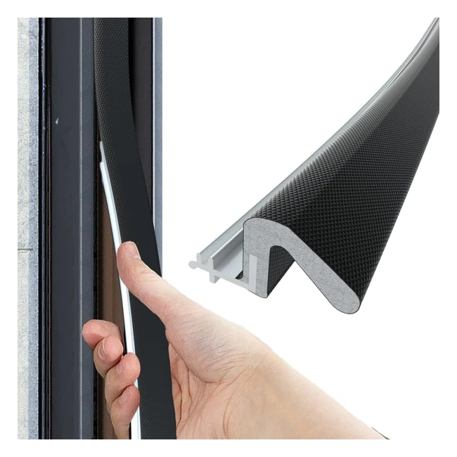 V-Shaped Black Kerf Weather Stripping Door Seal Strip - Energy Efficient, Noise Reduction, Easy Installation