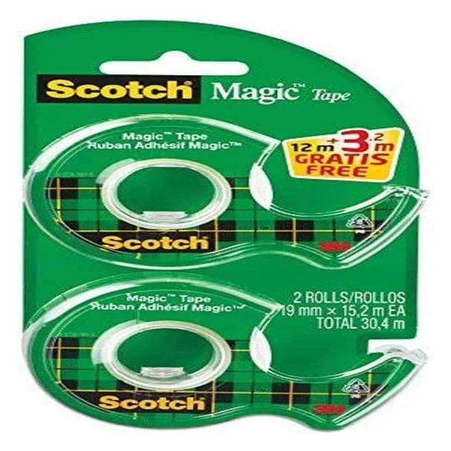 Scotch Twin Pack Magic - Rubans adhsifs 19x15m32m - Rparation fermeture d