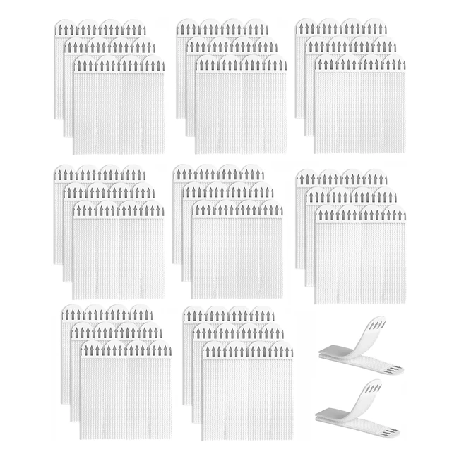 Emwel 32Pairs64Strips Large Picture Hanging Strips - Heavy Duty Hook and Loop Tape - Damage Free - Double Side - Mounting Tapes