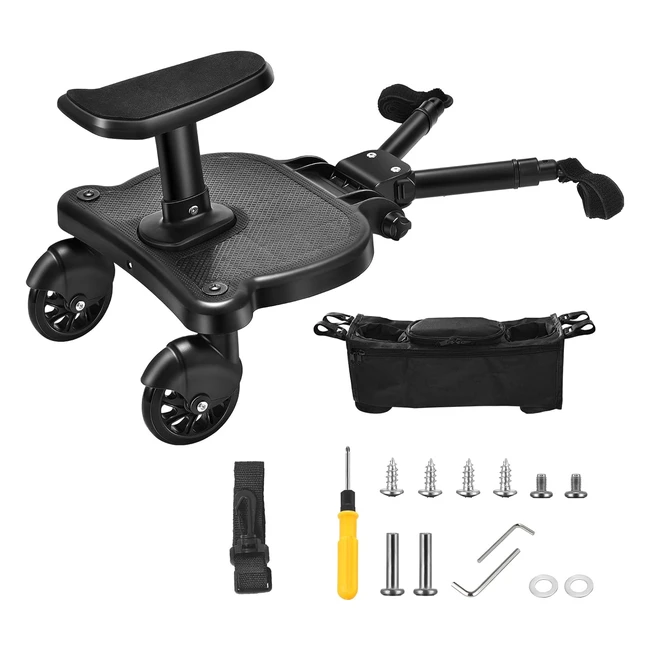 Planche Poussette Universelle Mevip avec Sac de Rangement - Pour Enfants de 2 à 6 ans - 99% des Poussettes