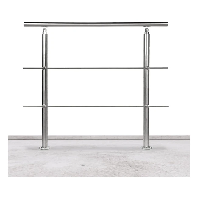 Barandilla de acero inoxidable para balcones y escaleras - LosPitch 120 cm