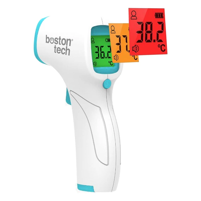 Termómetro Digital Infrarrojos sin Contacto ME108 - Lectura Precisa - Alarma de Fiebre - 3 Colores - Niños y Adultos