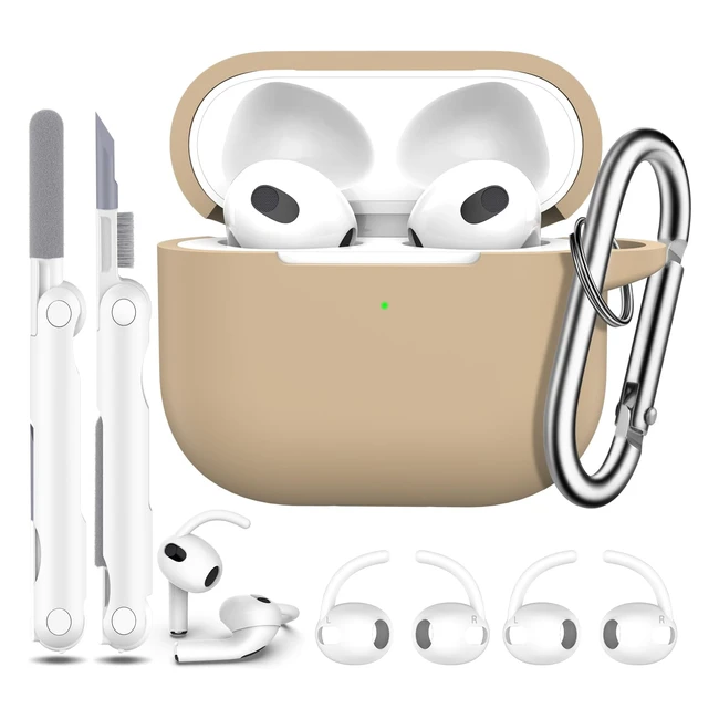 Custodia AirPods 3 in silicone morbido con kit pulizia e gancio auricolari - RFun