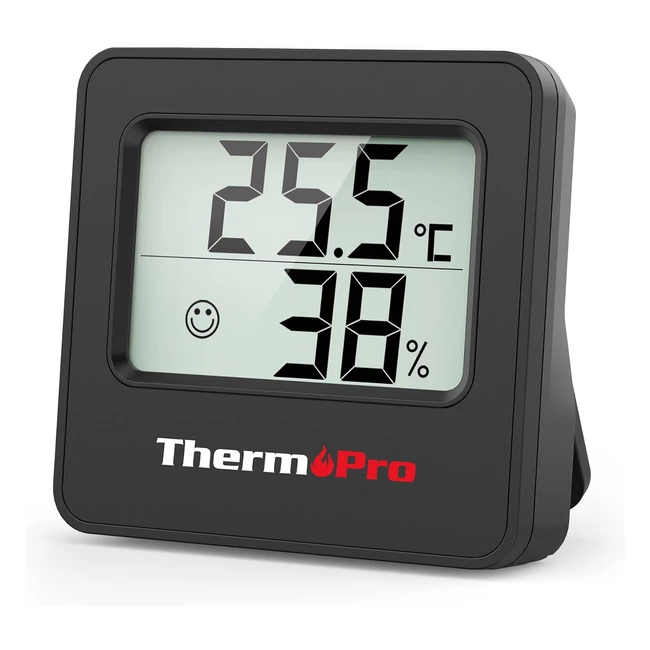 ThermoPro TP157 Mini Hygrometer Thermometer - Präzises Raumthermometer & Luftfeuchtigkeitsmesser mit Smiley-Indikator
