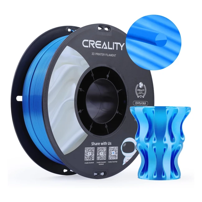 Creality PLA 3D Printer Filament 175mm Silk Shiny 002mm 1kg Blue