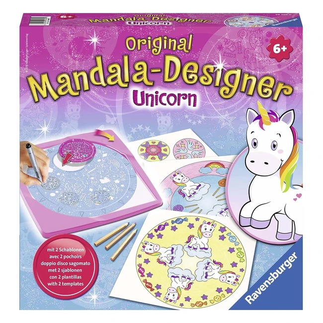 Mandala Designer Unicornos Ravensburger - Diseo 3D - Para Nios 6 aos