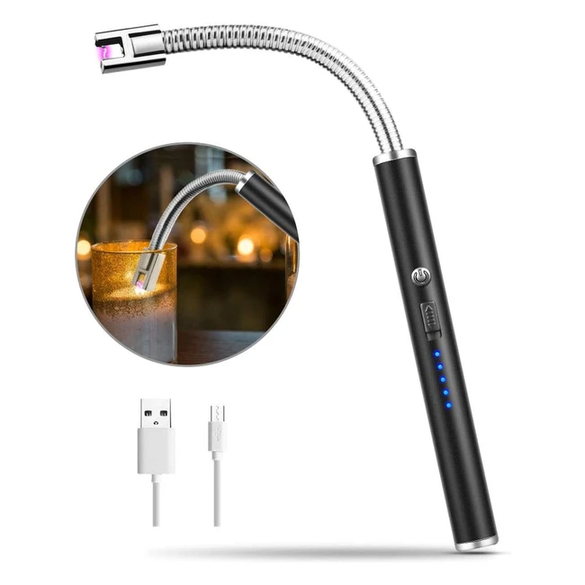 Mosuo Candle Lighter - Rechargeable Electric Arc Lighter - Windproof Flameless - Kitchen BBQ Gas Stove