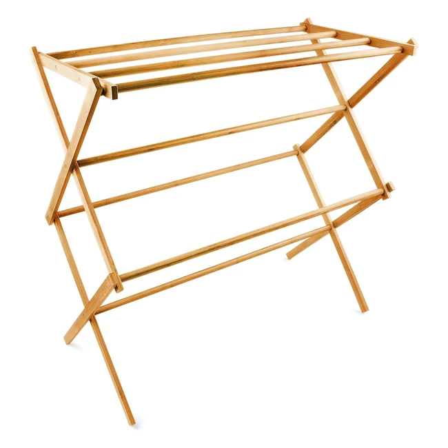 Porte-serviettes pliant en bambou - Relaxdays 10017158 - Support pliable en bois