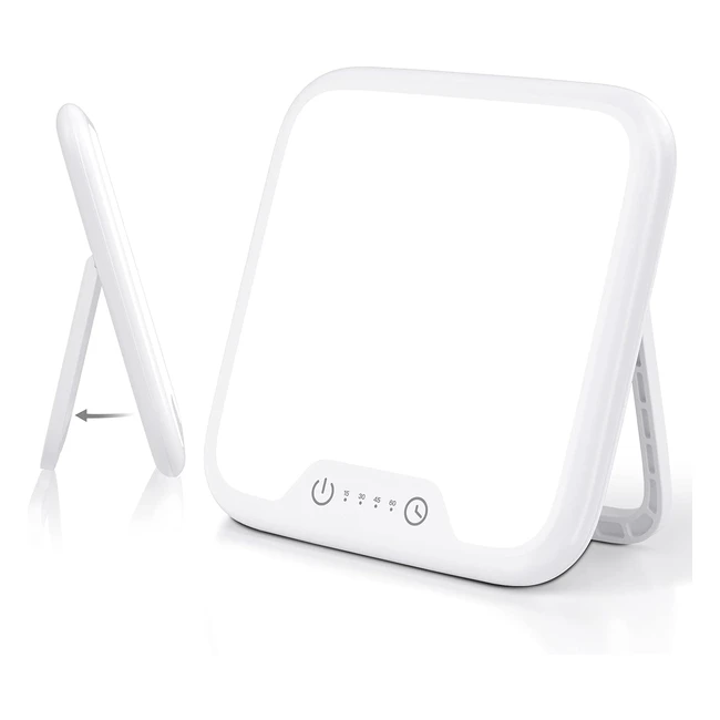 Sad Lamp 10000 Lux Natural Sunlight LED Light Box | Stepless Brightness | 4 Timer Settings