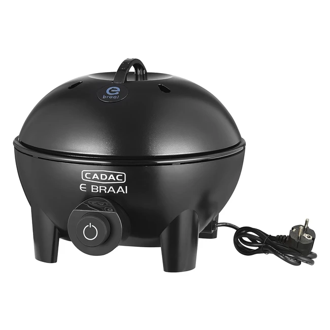 Cadac Ebraai Elektrogrill 40 Schwarz Tischmodell - Große Heizleistung bis 300 Grad - 2300 Watt/230 Volt