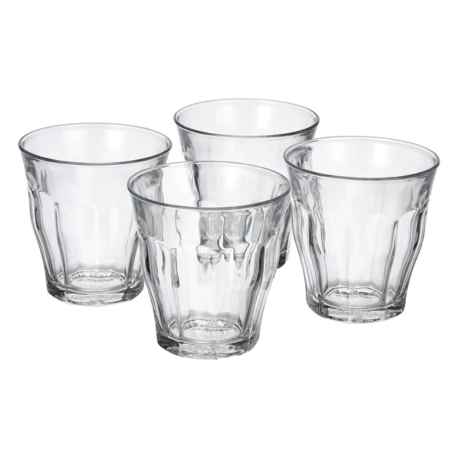 Duralex Pack de 4 Gobelets 25 cl Picardie - Résistant aux chocs et aux chocs thermiques